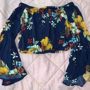 Off shoulder crop top